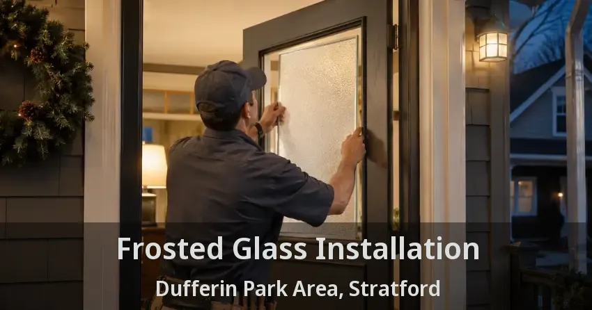 Frosted Glass Installation Dufferin Park Area, Stratford - ON