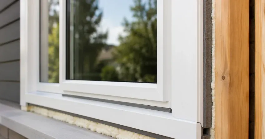 technician installing fiberglass window frame in Stratford home