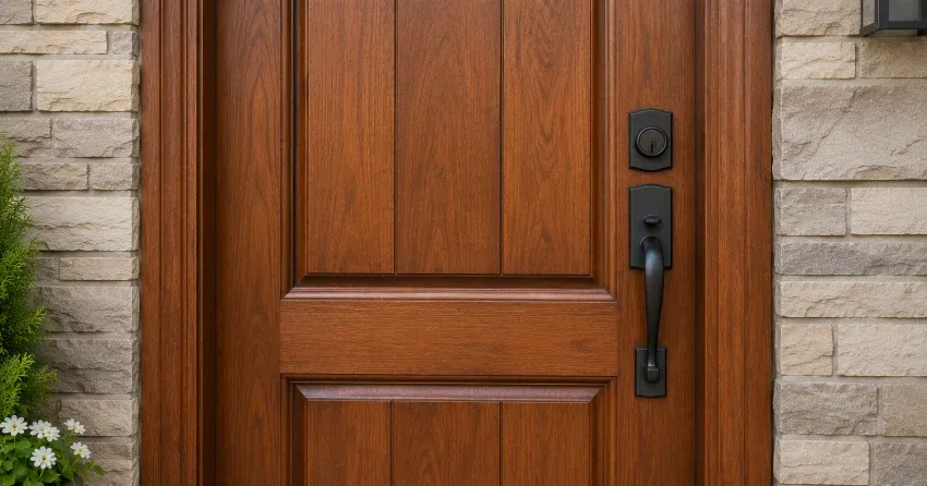 custom door installation technician fitting frame Stratford