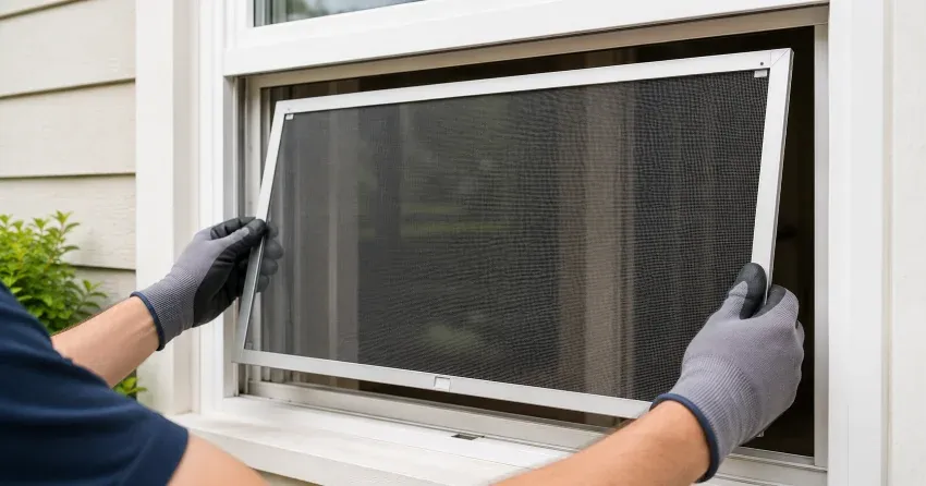 technician repairing a window sash and balance system in Avon River South Area, Stratford